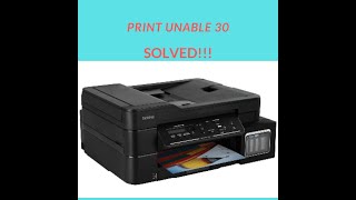 How to fix Print unable 30 Brother DCPT300310T500510T700T710 [upl. by Eremehc]