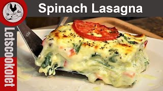 Spinach Lasagna \ Cheesy Creamy Lasagna\ Vegetarian Lasagna [upl. by Mahmud190]