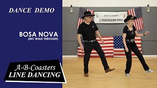 BOSA NOVA  Line Dance Demo amp Walk Through [upl. by Aynotan621]