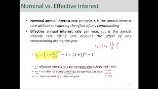 Eng Economic Analysis  Nominal amp Effective Interest Rates [upl. by Arjun416]