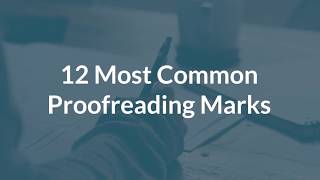 12 Common Proofreading Marks and What They Mean [upl. by Lonne261]