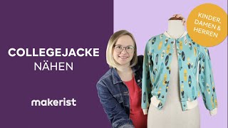 Collegejacke nähen  Kinder Damen und Herren  BlousonStyle [upl. by Diskson]