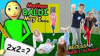 Mother May I Recess At Baldis Basics In Education and Learning School In REAL LIFE Tannerites GAME [upl. by Rafaelof]