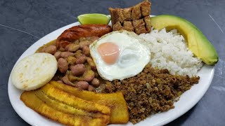 así se hace una bandeja paisa al estilo de rosita cocina  como hacer una bandeja paisa colombiana [upl. by Nannoc406]