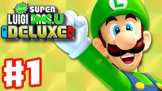 New Super Luigi U Deluxe  Gameplay Walkthrough Part 1  Acorn Plains 100 Nintendo Switch [upl. by Merline]