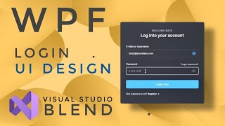 WPF Tutorial  XAML UI design in Visual studio blend 2019  Sign Up Animation  C WPF [upl. by Brace188]