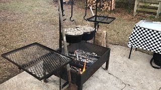 DIY Dutch Oven Cooking Setup with Bonus Swing Grills [upl. by Kinsler]