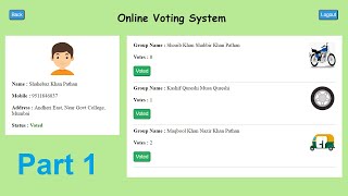 Online Voting System Project in PHP  Part 1 Tutorial  PHP Mini Project with Source Code [upl. by Greysun846]