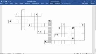 Cómo crear un crucigrama  ejemplo 1 [upl. by Hailed]