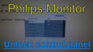 HOW TO UNLOCK PHILIPS MONITOR CONTROL [upl. by Eelitan306]