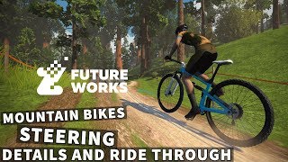 ZWIFT Mountain Bike Route and Steering First Look  RideThrough [upl. by Holleran847]