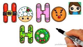 How to Draw Christmas Ho Ho Ho Cookies Easy and Cute [upl. by Danyluk414]