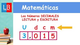 Los Números DECIMALES LECTURA y ESCRITURA ✔👩‍🏫 PRIMARIA [upl. by Bosson]