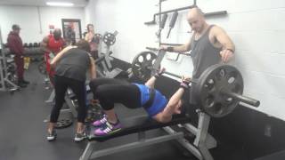 Female bench press 225 at 150bw raw [upl. by Wehrle]