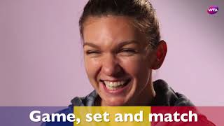 Simona Halep teaches Romanian [upl. by Rahs]