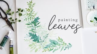 Painting Leaves in Watercolor [upl. by Nester]