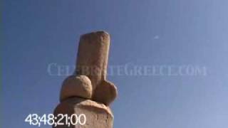 0381 Phallic statuary at the Temple of Dionysus Delos Greece [upl. by Helgeson]