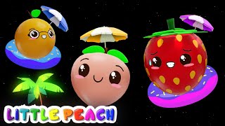 Summer Fruit Party  Baby Sensory  Fun Animation with music  Little Peach Sensory [upl. by Ahsenot144]