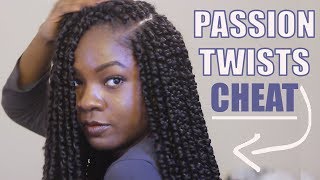 HOW TO Crochet Premade Passion Twist Onto Cornrows [upl. by Sakmar273]