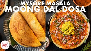 Mysore Masala Moong Dal Dosa Recipe  Crispy Moong Dal Cheela  Chef Sanjyot Keer [upl. by Trebuh]