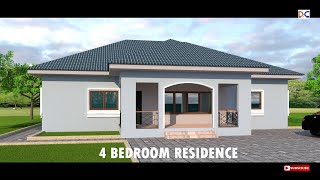 SMALL AND AFFORDABLE HOUSE DESIGN 4 BEDROOM RESIDENCE [upl. by Notxam]