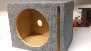 12quot Ported Speaker Box Build Timelapse  Plans [upl. by Wyck]