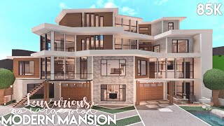 Luxurious Modern Mansion  No Large Plot  Bloxburg Build [upl. by Syhr]