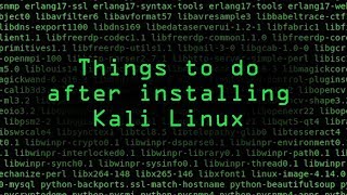 The Top 10 Things to Do After Installing Kali Linux on Your Computer Tutorial [upl. by Quiteris204]