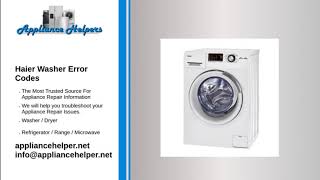 Haier Washer Error Codes [upl. by Lenej]