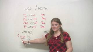 Basic English Grammar  quotWasquot and quotWerequot [upl. by Anelrahc897]