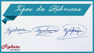 Cómo Diseñar tu Firma Tipos de Rúbricas [upl. by Anigroeg984]