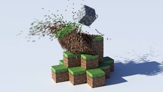 Minecraft Block Destruction with Realistic Physics [upl. by Yobybab]