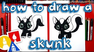 How To Draw A Cartoon Skunk [upl. by Kunz409]