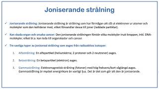 Fråga kemiläraren  Vad menas med joniserande strålning [upl. by Aytak]