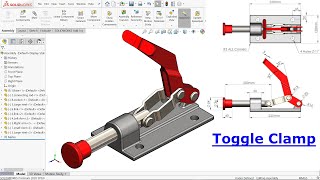 SolidWorks Tutorial Toggle Clamp [upl. by Auqinal11]