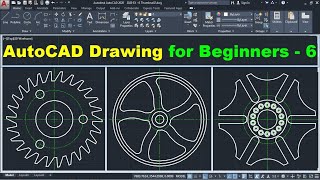 AutoCAD Drawing Tutorial for Beginners  6 [upl. by Saihttam]