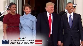 The Obamas Welcome The Trumps At The White House  NBC News [upl. by Hourigan21]