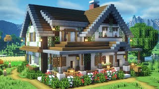 Minecraft  How to build a Survival Farmhouse [upl. by Asaeret802]