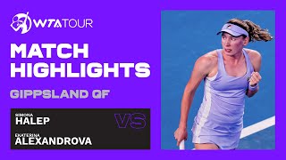 S Halep vs E Alexandrova  Gippsland Trophy Quarterfinals  WTA Match Highlights [upl. by Mahla]