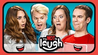 YouTubers React To Try to Watch This Without Laughing Or Grinning 27 [upl. by Htaras526]