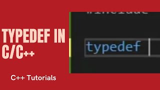 Typedef in CC  C Tutorials [upl. by Telimay]