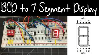 Tutorial  Using the 7447 74HC47 BCD to 7 Segment Display Decoder [upl. by Panthea]