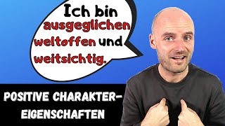 Charaktereigenschaften  wichtige Adjektive  Deutsch lernen  A2 B1 B2 [upl. by Eihcir591]