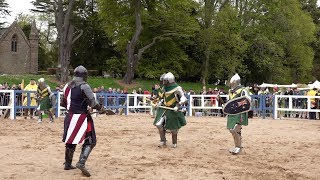 USA v Australia Knights in 5 v 5 during IMCF World Championships 2018 at Scone Palace Scotland [upl. by Airdnola683]