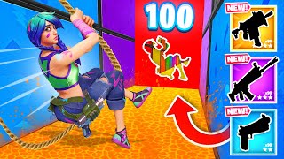 100 LEVEL SWING Deathrun in Fortnite [upl. by Tray]