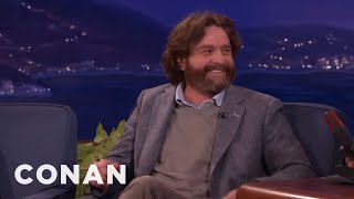 Zach Galifianakis Question He Refused To Ask President Obama  CONAN on TBS [upl. by Huebner512]