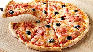 Cómo hacer PIZZA CASERA RÁPIDA con masa de pizza sin reposo [upl. by Leicester]