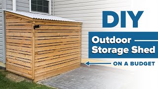 DIY Outdoor Storage Shed  On a Budget [upl. by Link]