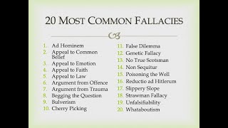 20 Most Common Logical Fallacies [upl. by Sewel]