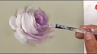 Painting a Beginning Rose with Acrylics [upl. by Roche]